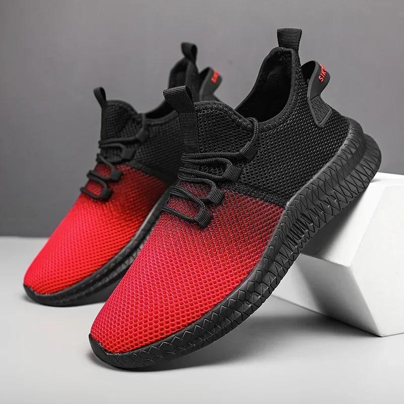 Fashion SYTK 2024 Men's Sneakers Breathable Men Casual Shoes Outdoor Non-Slip Male  Walking Lightweight Fashion Male Tennis Shoes