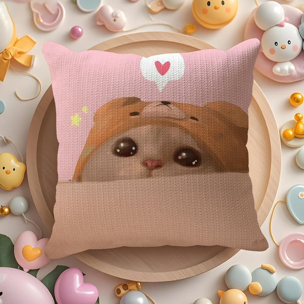 Cute Funny Cats In Internet Pillow Case Pattern Printed Pillowcase for Living Room Sofa Cushion Cover & Bedroom Decor