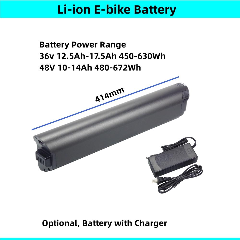 HillMiles MileTrail 1 E-bike Battery 36V 13Ah 15Ah 16Ah 17.5Ah Li-ion Battery for HillMiles MileCity 1 MileTrail 1 Ebike Battery