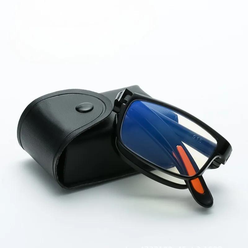 Fashion Folding Reading Glasses with Box Women Men Anti-blue Light Portable Eyewear TR90 Farsight Glasses Diopters +1.0 To +4.0