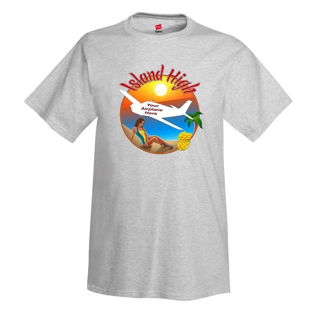 

Island High Pin-up Theme Aviation T-Shirt - Personalized w/ your Airplane 3XL