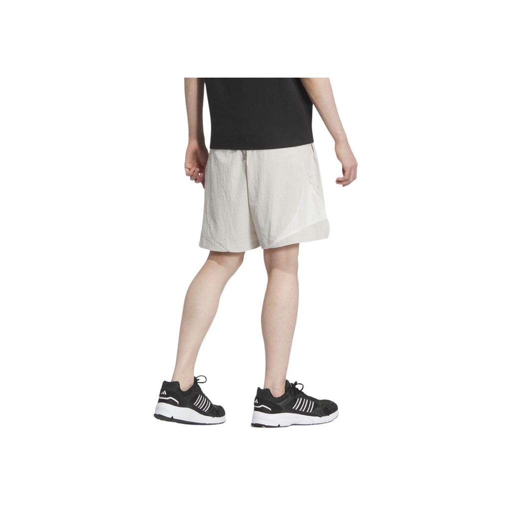 Adidas Future Style Color Block Loose Fit Elastic Waist Sports Casual Shorts Men Shorts Ash-Brown Bright-White JL9994
