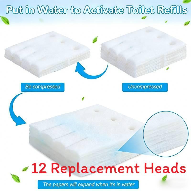 Modern Minimalist Disposable Toilet Brush Set With Cleaning Liquid For Home Bathroom Cleaning Supplies Replacement Head