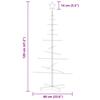 Vidaxl Metalowa Choinka Z Drewnianą Podstawą, Czarna, 120 Cm