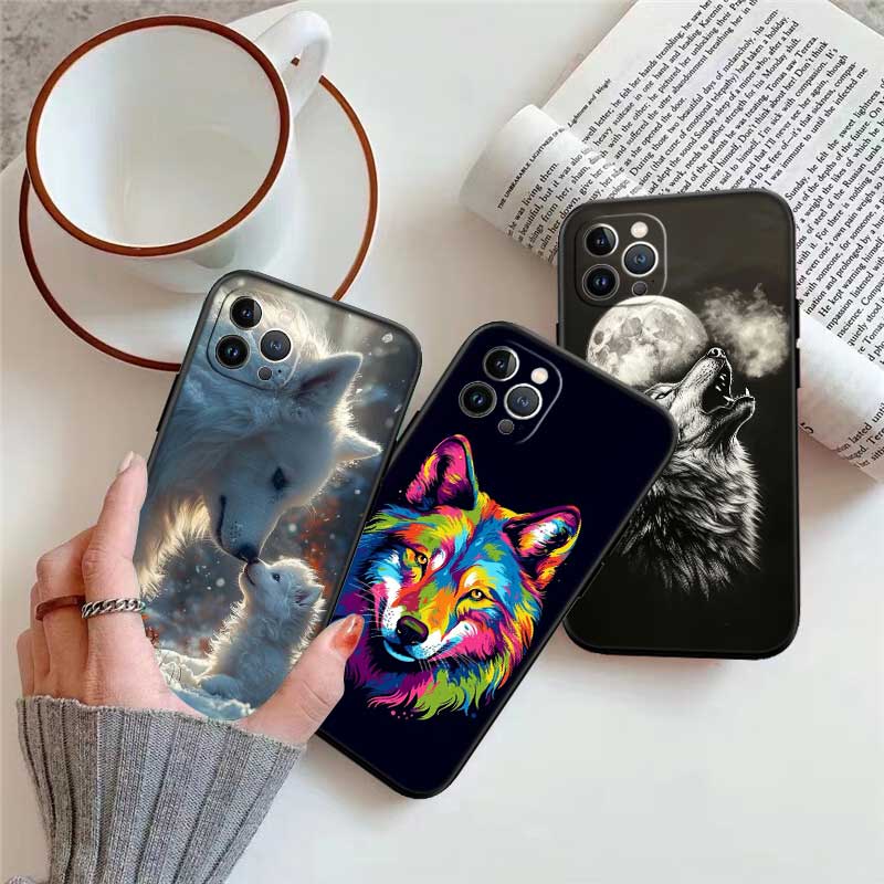 UP6 Animal Wolf Phone Case for Samsung Galaxy A11 A12 A13 A15 A52S A53 A55 A56 A70 A71 A72 A73 F06 F16 F56 S10 Plus S10e