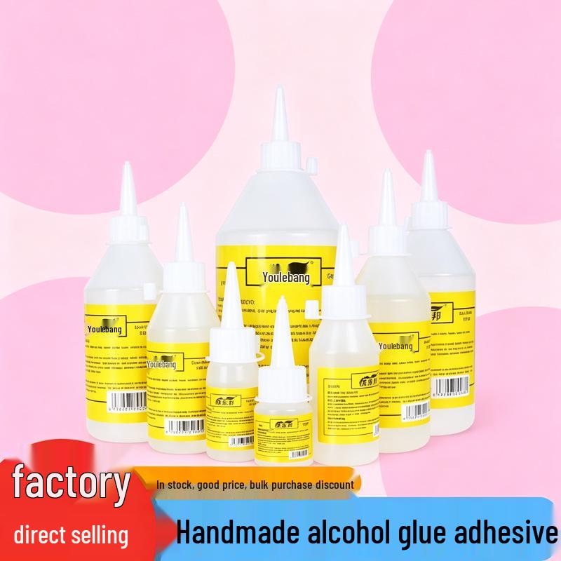 Kids' DIY Alcohol Glue 30ml: Craft with Non-woven Fabric, Hemp Rope, Buttons & Transparent Adhesive