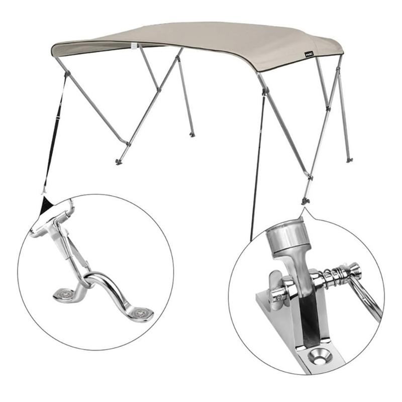 8pcs/10pcs Marine Boat Top Pad Eye Tie Down Anchors Point Tie Down Kayak Deck Loop with Screws Stainless Steel Eye Strap