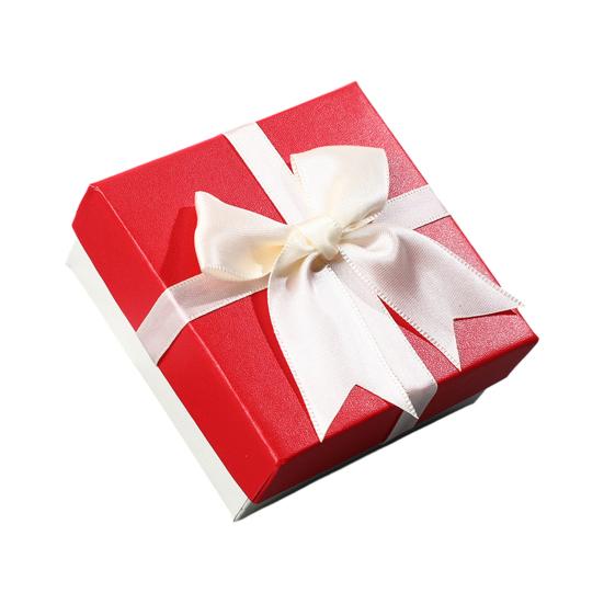 Caja de Regalo Cuadrada con Lazo de Cinta Día de San Valentín Dama de Honor Boda Cumpleaños Presente Caja de Envoltura con Tapa Caja Portátil para Empaque de Joyería