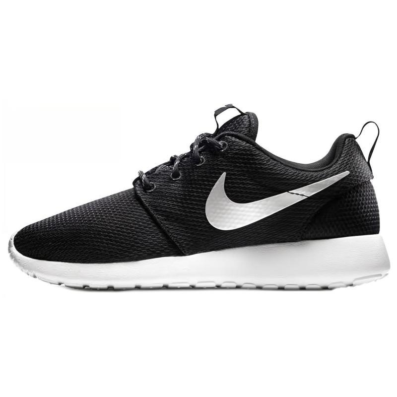 Nike Roshe One Black/Metallic Platinum White Women's Sneakers 511882-094