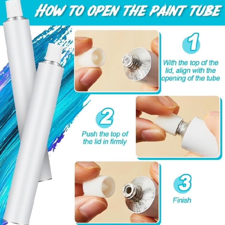 10 Empty Aluminum Paint Tubes Spill Proof Designs Portable for Artists Craft Storing Acrylic Oil Watercolor Paints