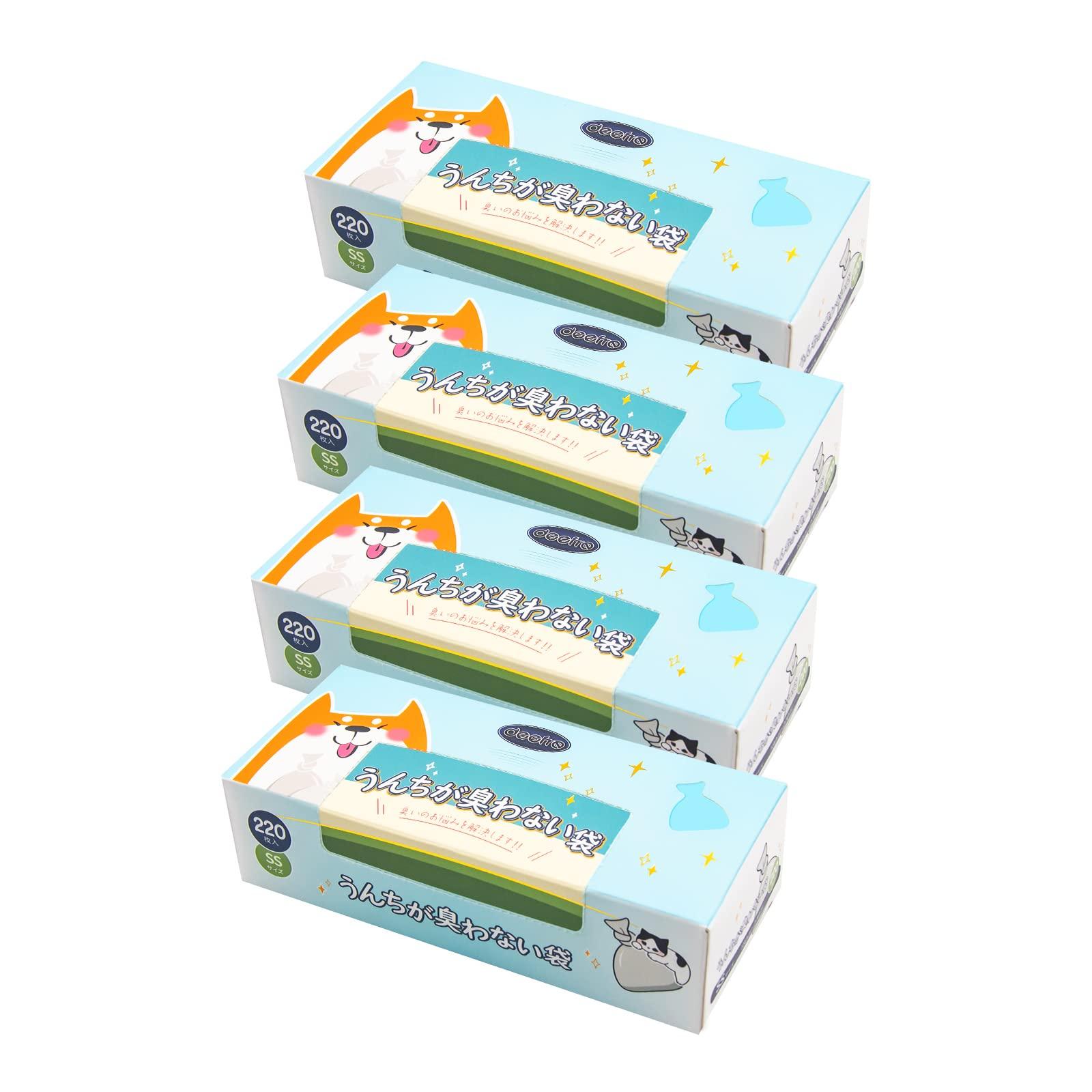 

Deefre Пакеты для уборки собачьих экскрементов Маленькие 220 шт. x 4 упаковки Полиэтиленовые Идеально подходят для автомобиля и кошки Плотные и Легкие в использовании пакеты, Размер, (880 штук), Пакеты без запаха, синий