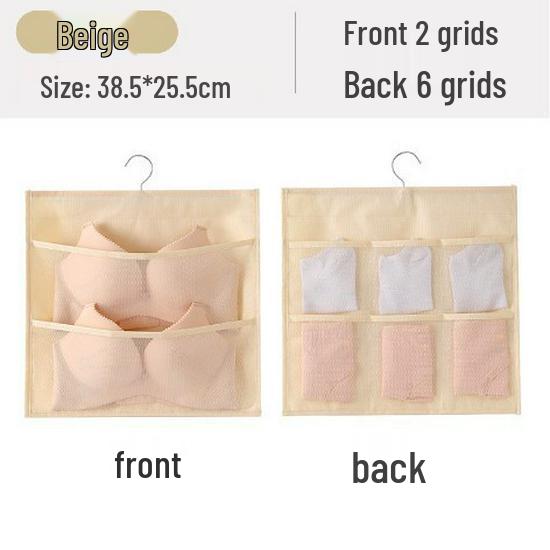 Двусторонний многофункциональный подвесной органайзер для нижнего белья и носков с карманами