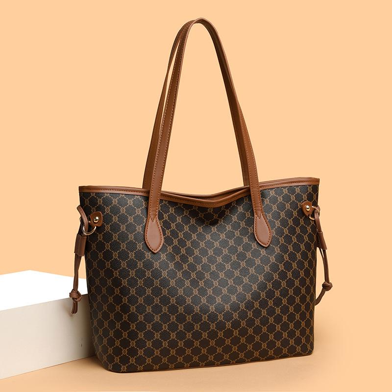 Bolso de mano de cuero suave para mujer con patrón geométrico, bolso tote de gran capacidad, portátil, diseño de moda