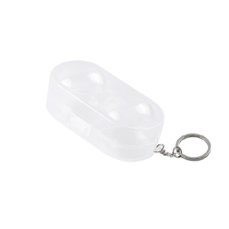 Прозрачный защитный бокс для мячей для настольного тенниса Вмещает 2 мяча 40 мм или 50 мм Компактный Портативный Крючок для легкого крепления