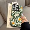 Retro Daisy Floral Summer Trendy phone case for iPhone 17 17Air 16 15 14 13 12 11 Pro Max Plus Colorful Silver