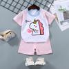 Childrens Short-Sleeve Sets Cotton Boys T-Shirts Baby Summer Clothing Girls Shorts Infant Clothing Summer Clothing