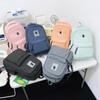 Casual Simple Backpack Women's Summer New Korean Version Solid Color Large-capacity Junior High School High School Student Schoolbag