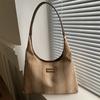 2024 Simple New Casual Winter Striped Nylon Stylish Large Capacity Single Shoulder Tote Bag Women