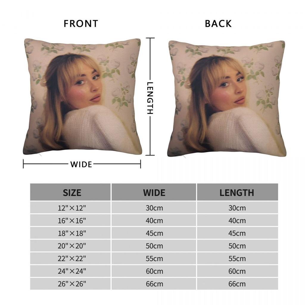 Sängerin Sabrina Carpenter Kissenbezug Polyester Kissenbezug Dekorativ Popmusik Wurfkissenbezug Hülle Zuhause Dropshipping 18'