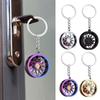 Car Wheel Keychain for Drivers, Rotating Brake Disc Metal Key Ring with Backpack Charm and Auto Culture Style Accessory