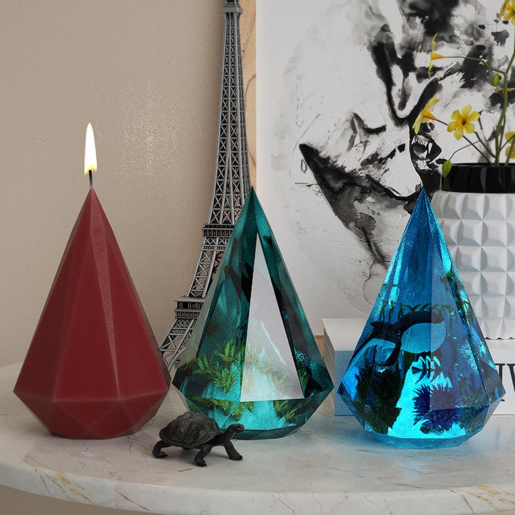 Pyramid Silicone Molds DIY Epoxy Resin Molds Table Ornament Mould Easy to Clean