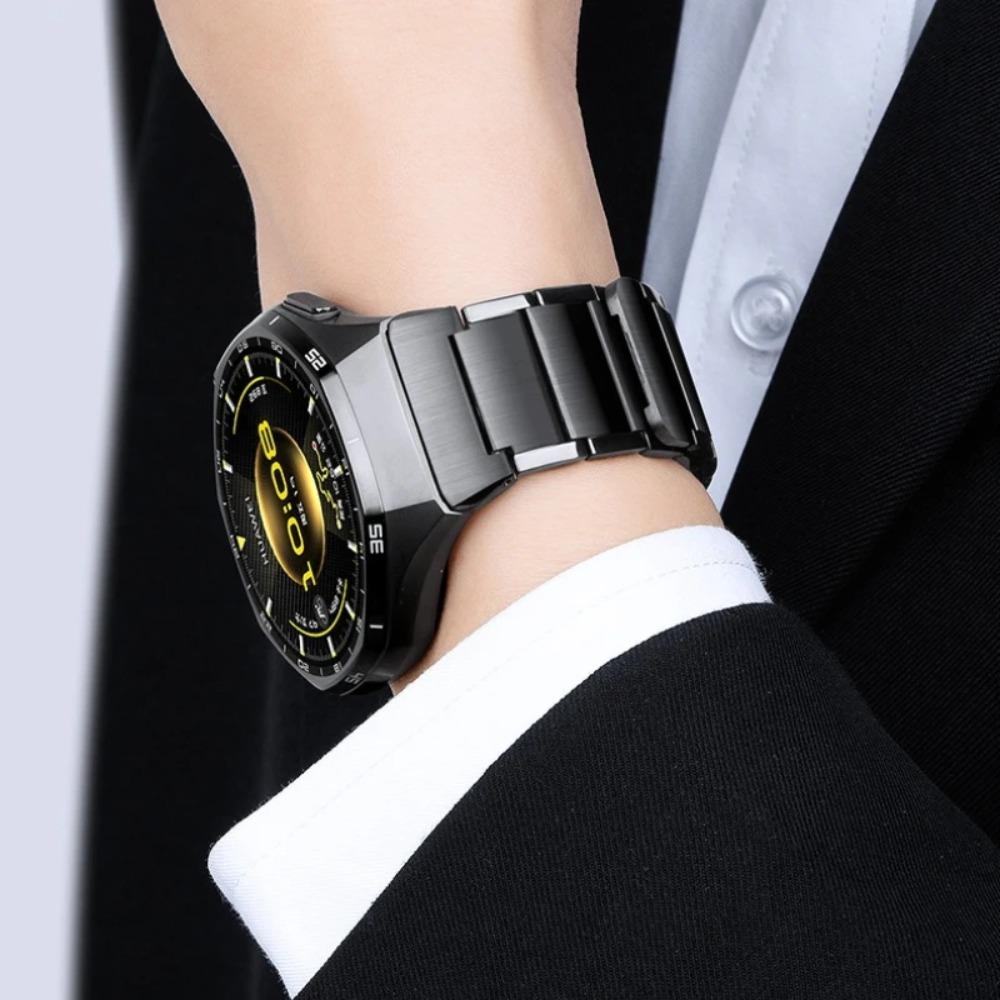 Seamless Stainless Steel Strap  Huawei Watch 4 Pro Luxury Business Strap  Quick-release Interface Chain-type Magnetic Adhesive Strap