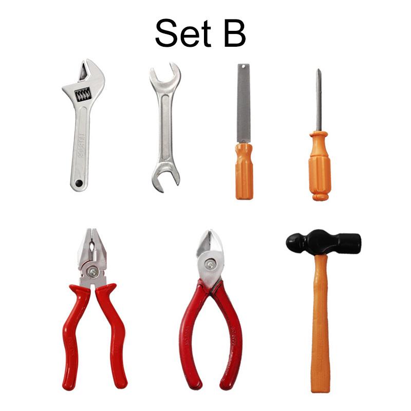 Outils de Réparation de Simulation pour Enfants Jouets en Plastique pour Garçon Outils de Maintenance Tournevis Marteau Pince Jeux de Jeu de Rôle pour Enfants TMZ