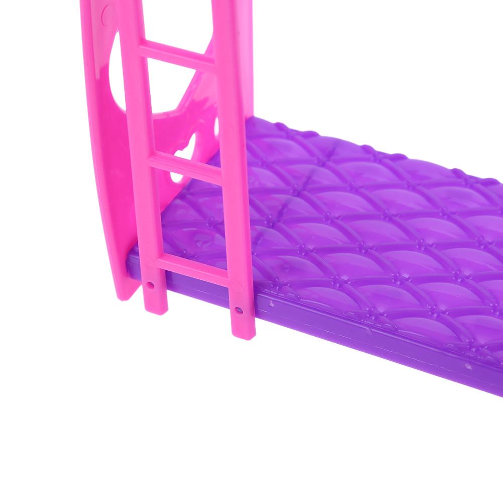 Buy 7pcs Cute Dolls House Furniture Plastic Bunk Bed Play House Toys