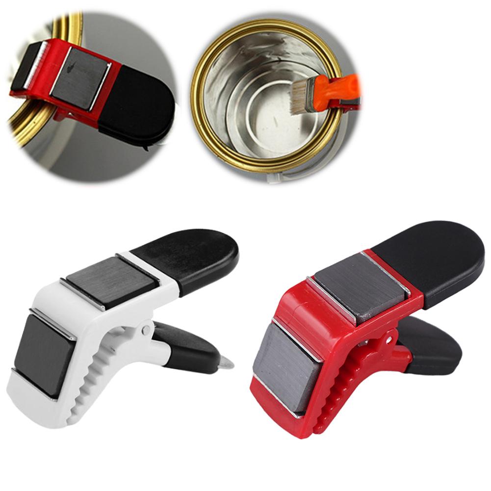 Magnetic Paint Brush Holder Clip Multipurpose Strong Magnet Clip Holding Paint Brush Holder Lid Opener for Renovation