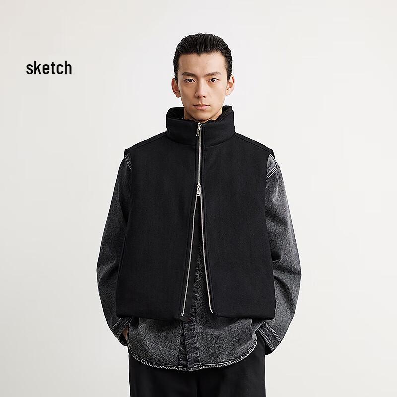 

Мужской пуховый жилет со стойкой L