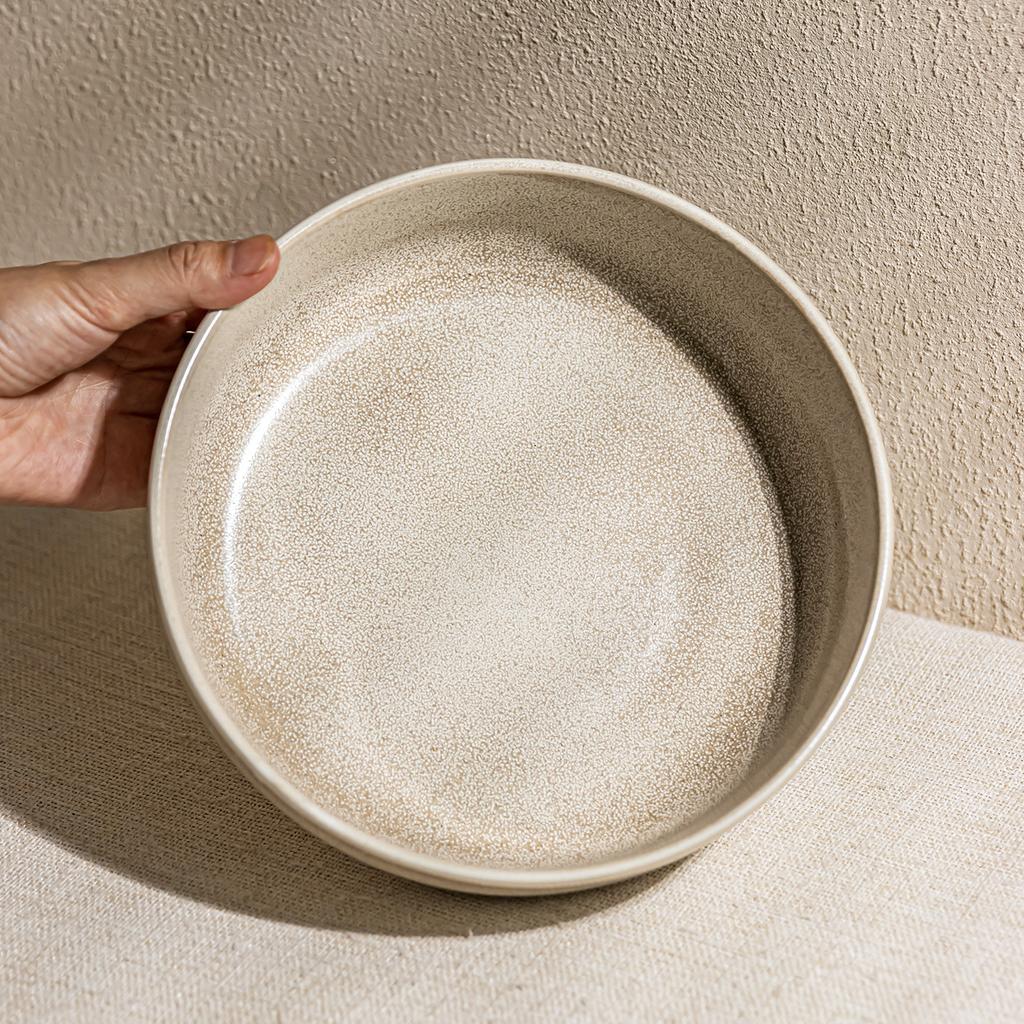 Simple Solid Color Round Straight Bowl Ceramic Bowl Household Large Vegetable Bowl Soup Bowl Fruit Salad Bowl Tableware