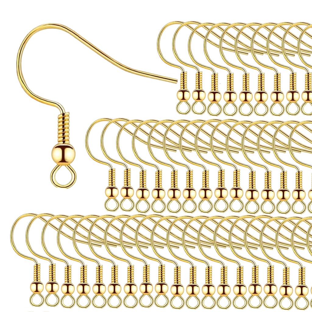 100/500 pezzi Componenti per Orecchini Fai da Te Chiusure per Orecchini Ganci Acciaio Inossidabile Ipoallergenico Accessori per la Creazione di Orecchini Gancio Gancio per Orecchio