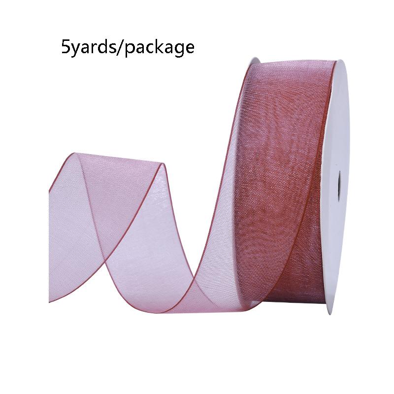 5 Yards Sheer Chiffon Ribbon Suitable for Gift Wrapping, Wedding Decor, Home Decor, Girl Hair Accessories Handmade DIY