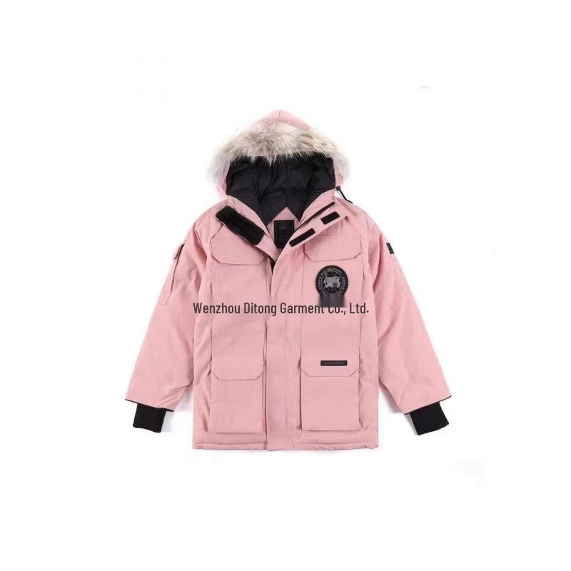 Unisex Expedition Down Jacket Model 08 with Wolf Fur Hood