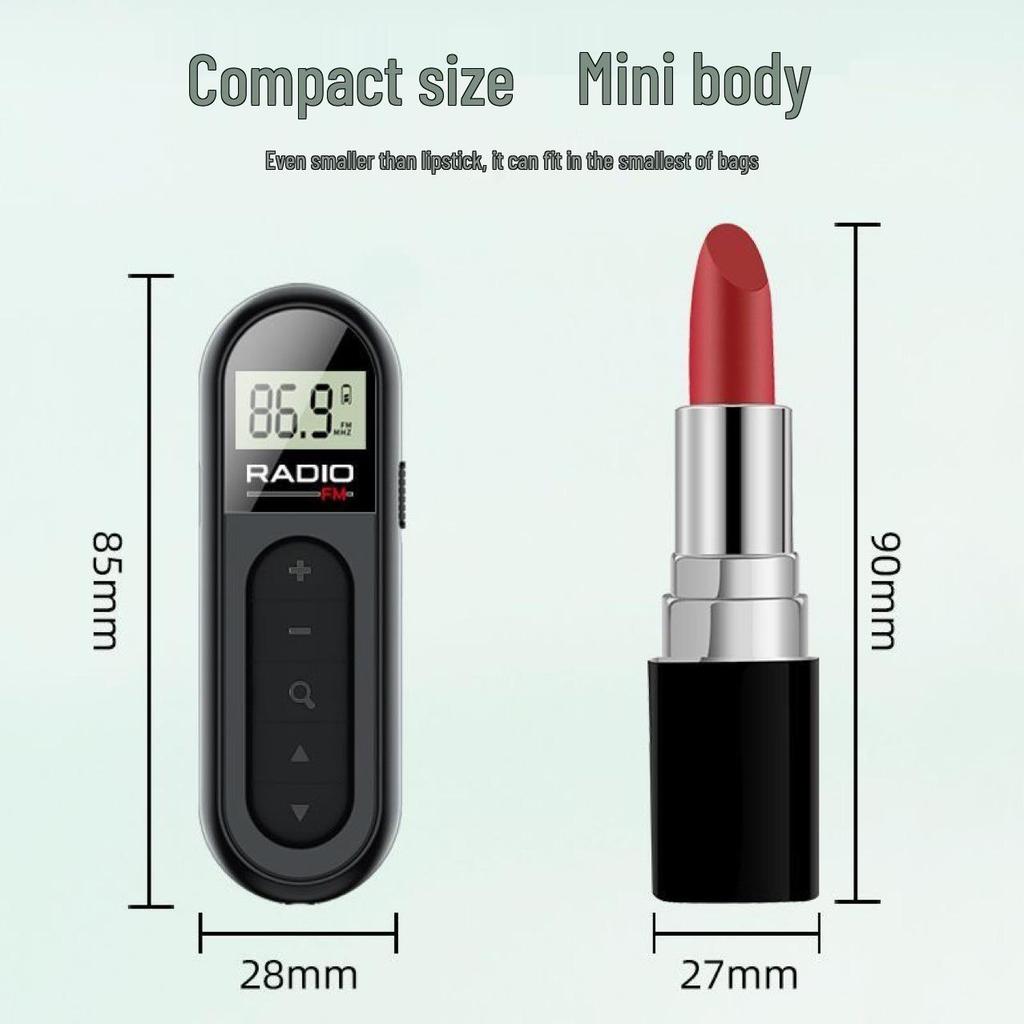 2024 Rechargeable FM Radio: Mini Portable Receiver with Auto Station Search for Seniors