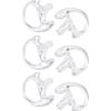 Large Size Earmold Earbud Ear Mold for Surveillance Earpiece Walkie Talkie Two Way Radio Headset Acoustic Coil Tube Audio Kits, 3 Pairs