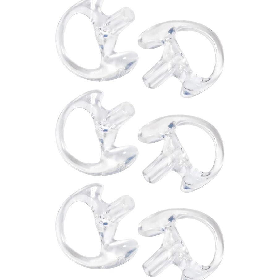 Large Size Earmold Earbud Ear Mold for Surveillance Earpiece Walkie Talkie Two Way Radio Headset Acoustic Coil Tube Audio Kits, 3 Pairs
