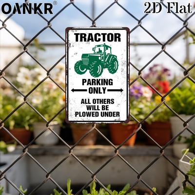 Vintage Tractor Parking Only Metal Tin Sign Retro All Others Will Be Plowed Under Metal Signs for Garage Home Wall Decor Plaque