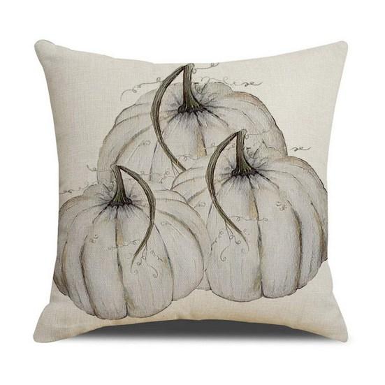 Fall Decor Pillow Cover Soft Wear Resistant Non-Fading Square Thanksgiving Pumpkin Farmhouse Pillowcase Cushion Cover