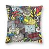 Gaming Colour Wallpaper Square Pillowcase Polyester Linen Velvet Printed Zip Decorative Pillow Case Car Cushion Cover x