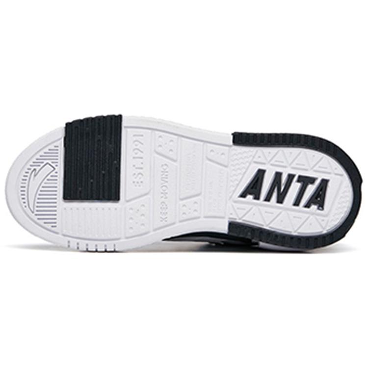 Anta Life Collection Low top Skateboard Shoes Women's Black White 922138061-2