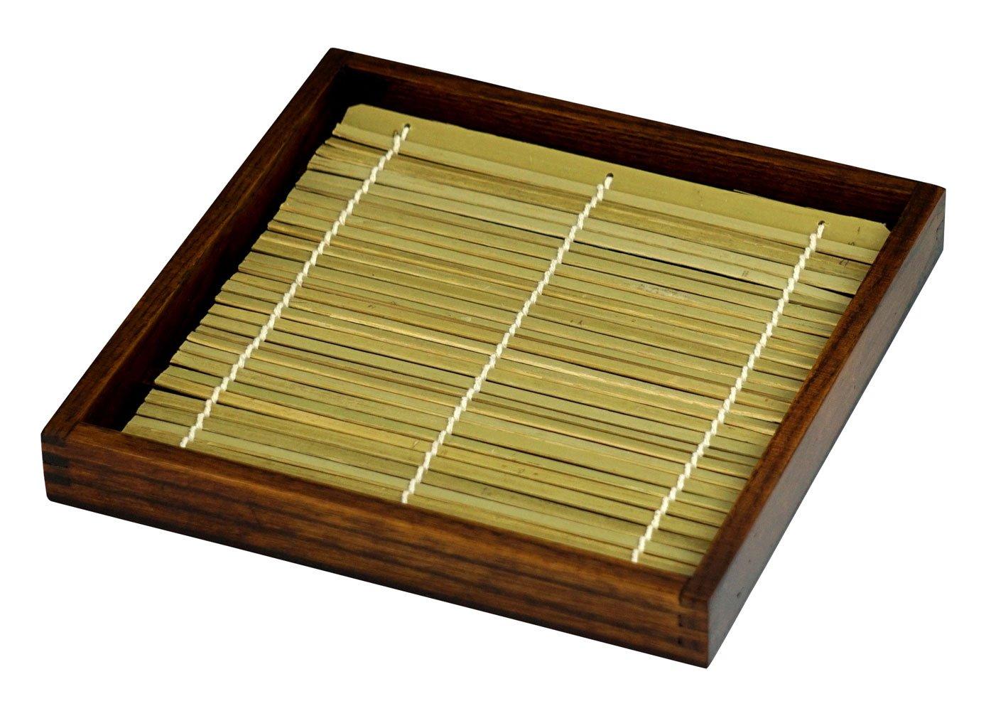 

Уруси Нагая Тарелка для лапши для игр с водой Квадратная с дном сури и бамбуковым сури (К) (26492)