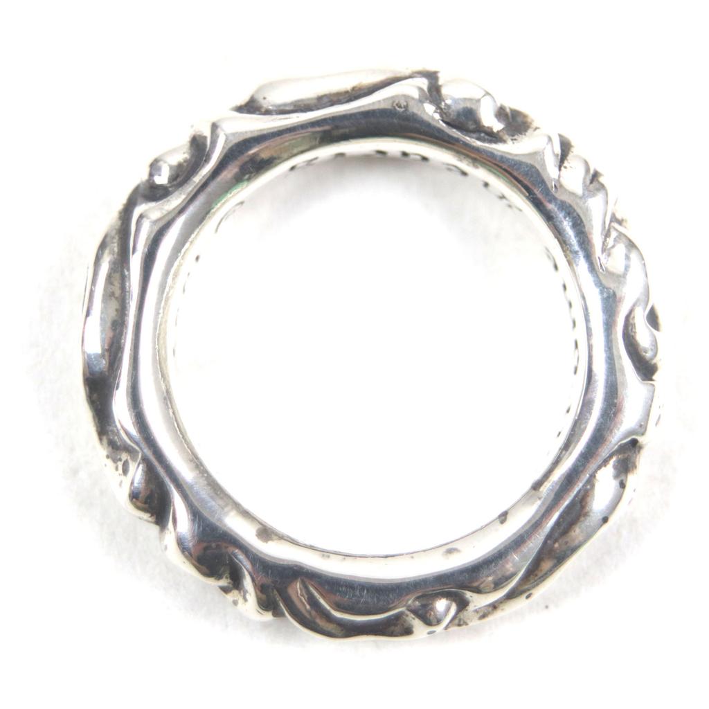 Great CHROME HEARTS Ring Scroll Banding Silver 925 Mens Used