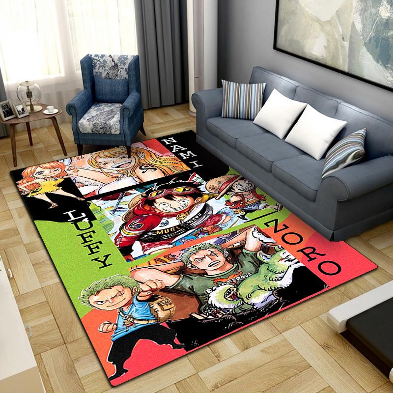 One Piece Anime Washable Non-Slip Rug Carpet Larget Floor Mat Bedroom Home Decor LXR151