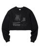 VIDEO JOCKEY Instant Hipster Crop Sweatshirt [Black]
