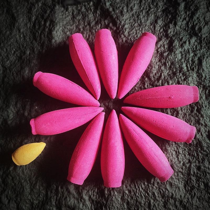 FY 30 Minutes Oversized Reflux Incense Cones Sandalwood Lavender Jasmine Backflow Smoke Incense Purified Air Home Fragrance