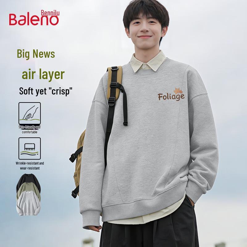 Baleno Men's Maple Leaf Graphic Crewneck Sweatshirt