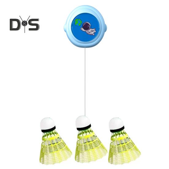 

Тренажер для бадминтона с отскоком, инструмент для самостоятельной тренировки с эластичным канатом, простая установка, тренажер для бадминтона в помещении, портативный набор для бадминтона синий