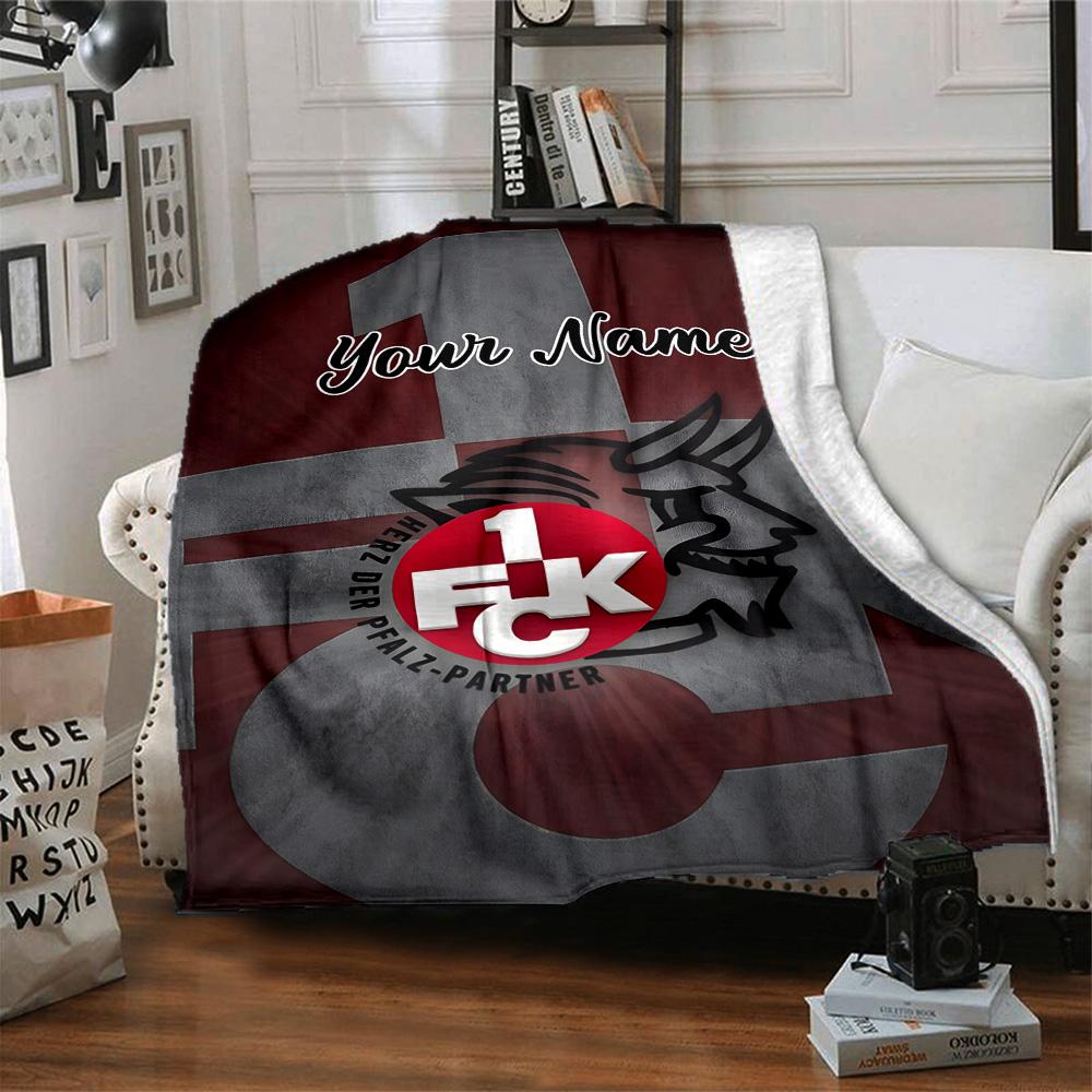 1pc 1.FC Kaiserslautern Blanket with Custom Name, Gift, for Men and Women, Soft Blanket, Good for Sofa Bed Couch Travel, Lightweight Flannel Blanket