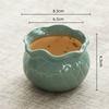 Creative Ceramic Flowerpot Petal-Rim / Lotus Shape Succulent Planter Desktop Ornament for Home Garden Decor
